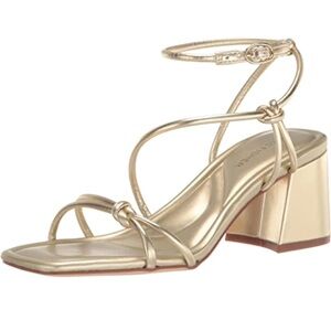 Marc Fischer Gold Strappy Block‎ Heel Sandals